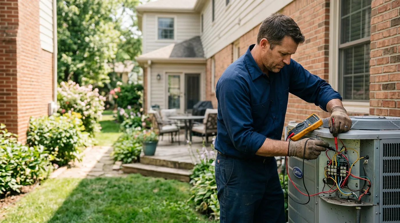 HVAC technician working near Groton, MA